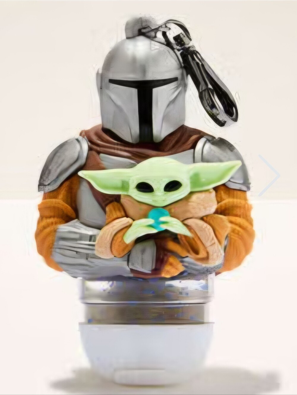 Bath & Body Works Silver & Brown Mandalorian with Green Grogu Pocketbac